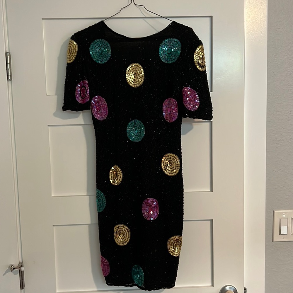 Vintage 80s Beaded Dress